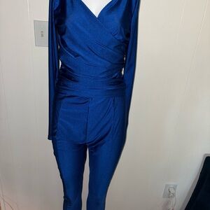 Elegant Blue Women's two piece Jumpsuit
